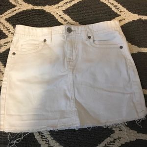 White Jean Skirt